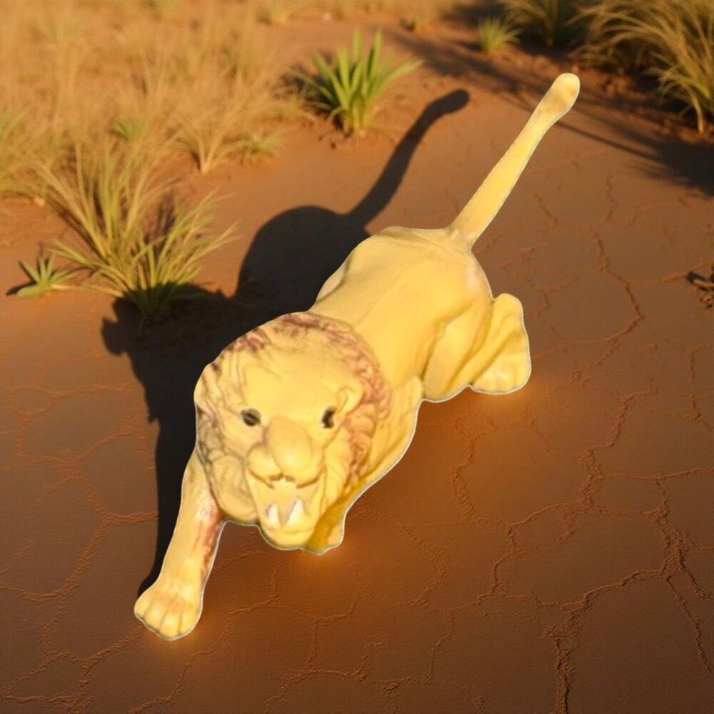 Vintage Jaru Yellow Lion Toy Figure Figurine 3.75” A40